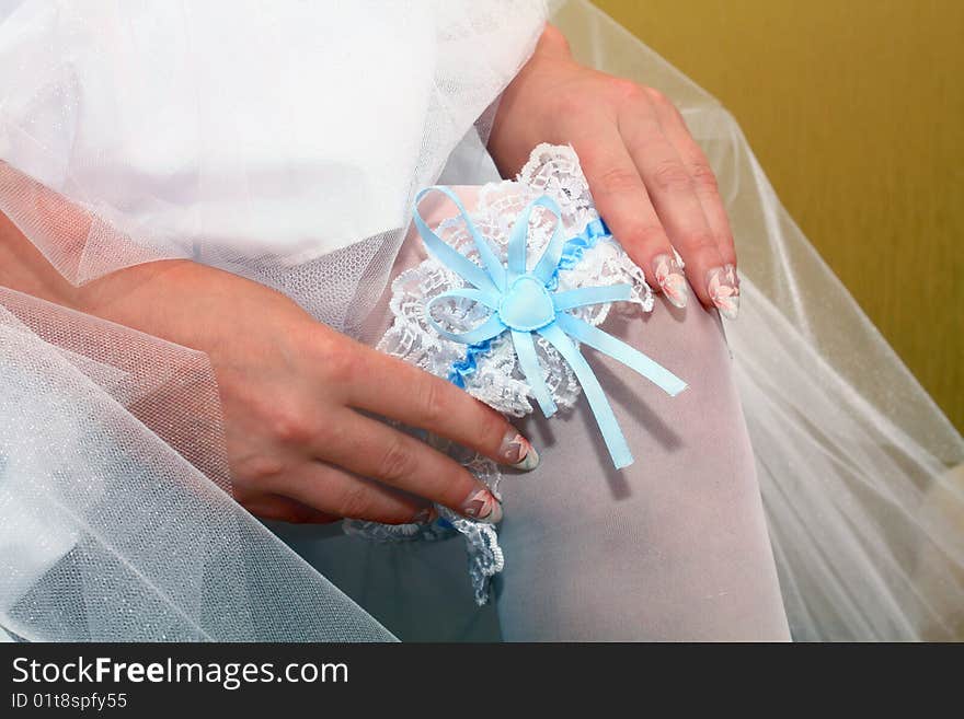 Wedding garter from the bride