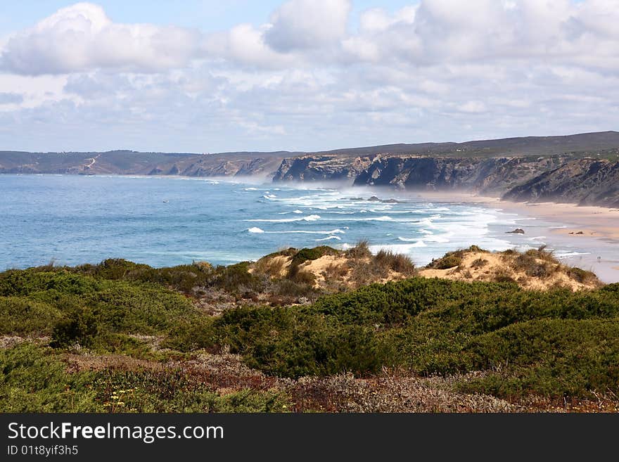 Beach and shore-line in the south of Portugal. Beach and shore-line in the south of Portugal