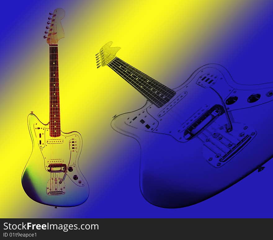 two electric guitars