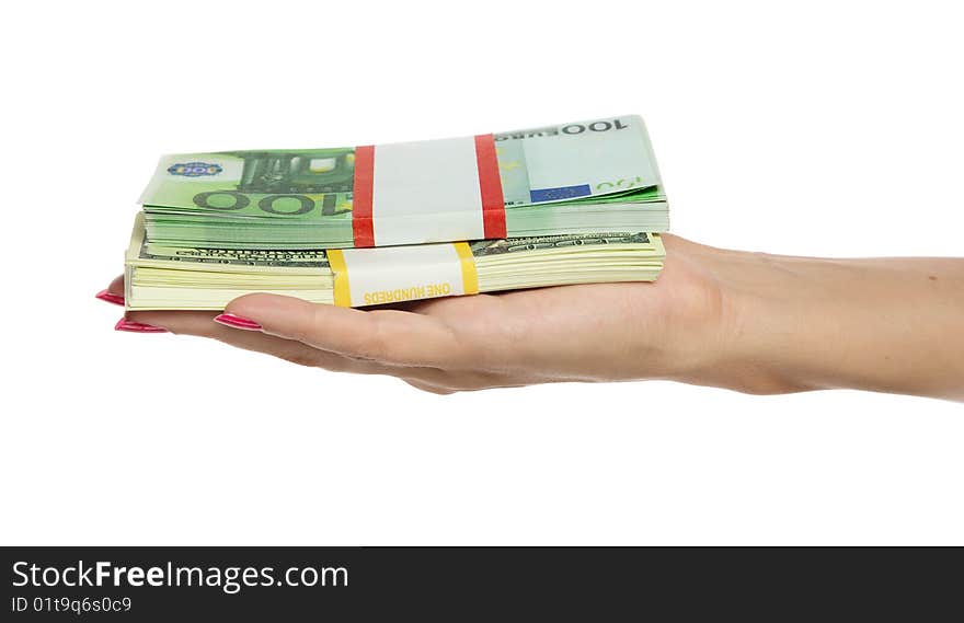 Woman Hand Holding Money