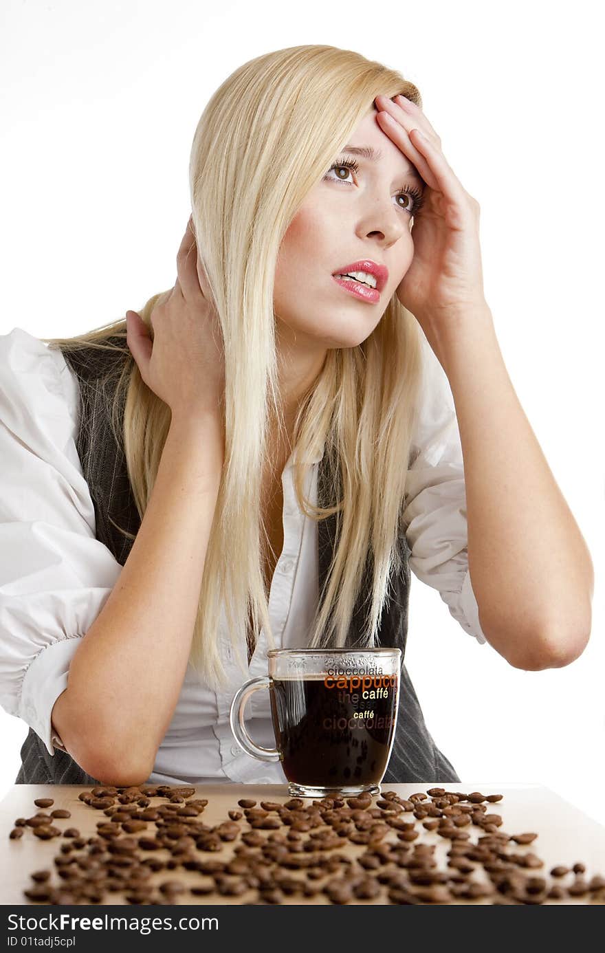 Portrait of businesswoman with a cup of coffee