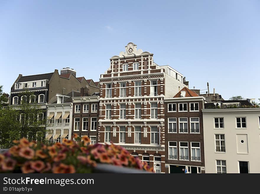 Typical Dutch Houses In Amsterdam