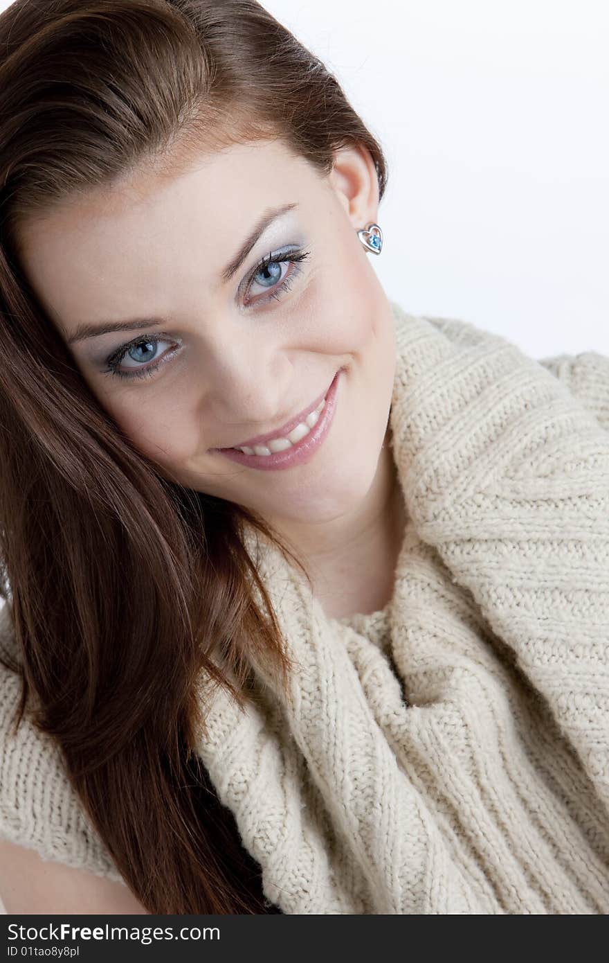 Portrait of smiling young woman. Portrait of smiling young woman