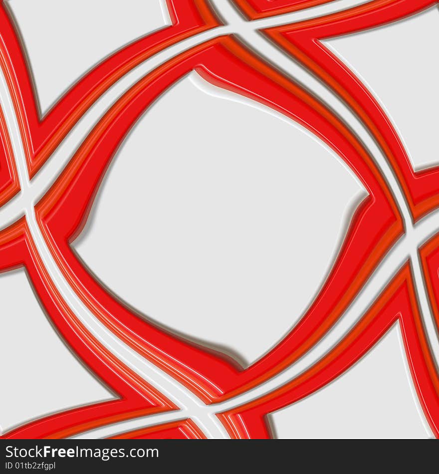 Swirling red 3d frame