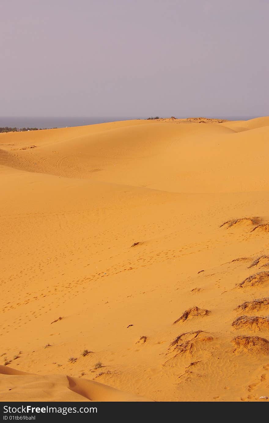 The red dunes near Mui Ne. The red dunes near Mui Ne