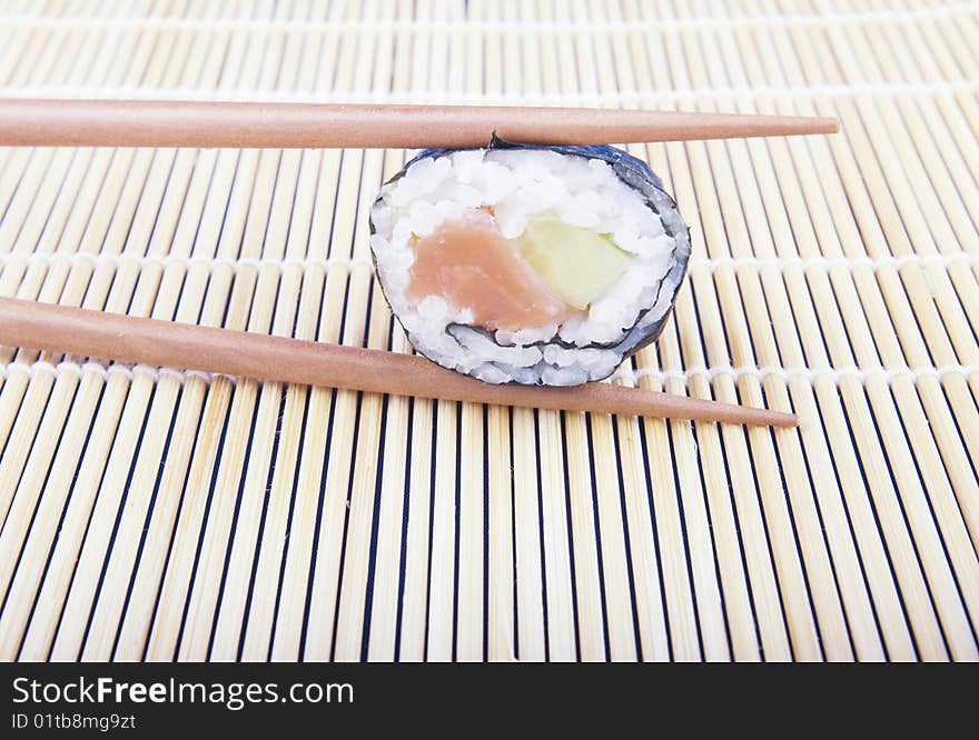 Japanese sushi food shot setting. Japanese sushi food shot setting