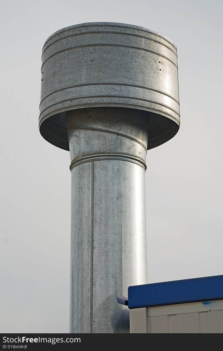 High chimney on a roof