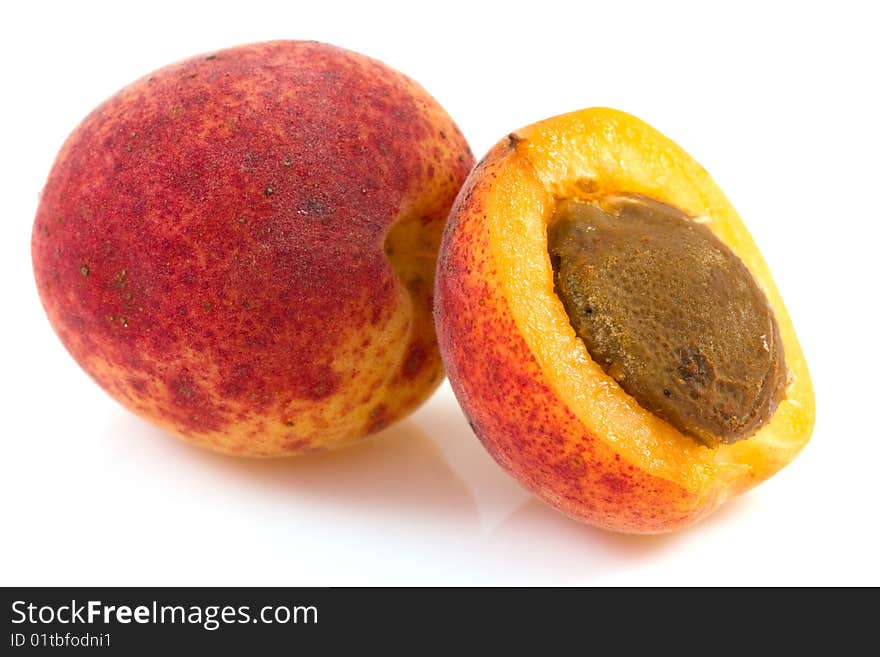 Apricot isolated on a white background