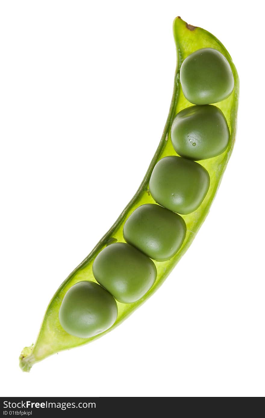 Peas isolated on a white .