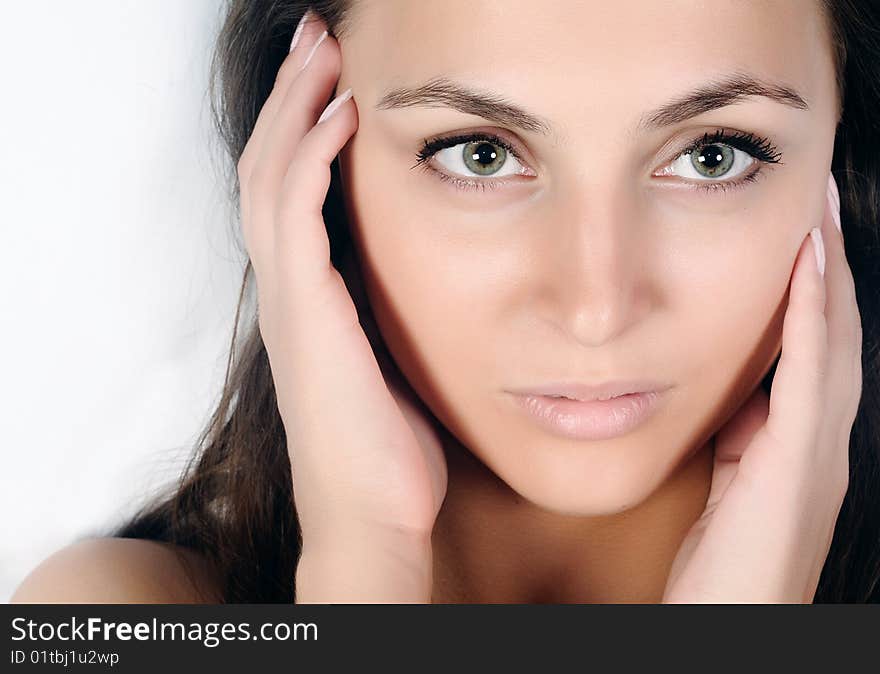 Portrait of a beautiful young woman.