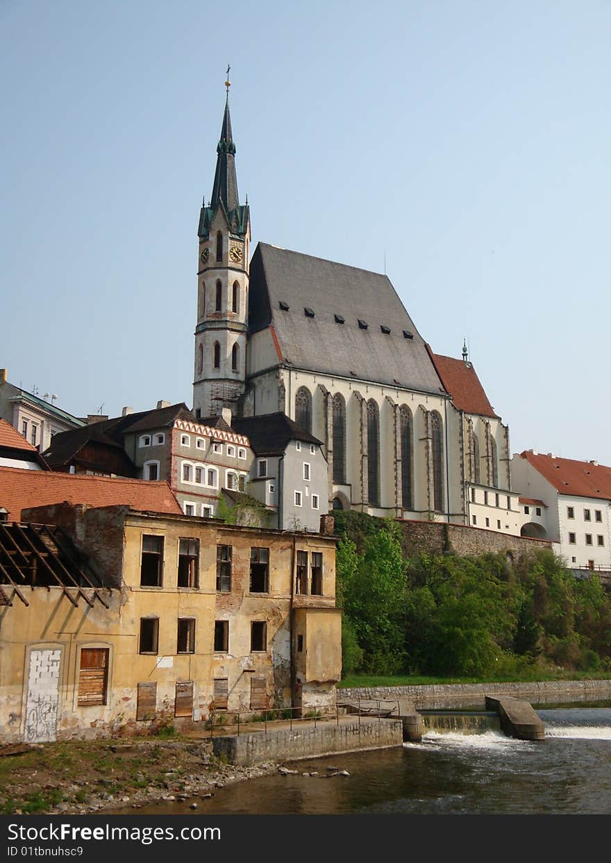 Gothic church in Cesky Krumlov