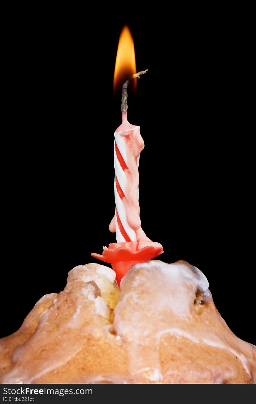 Cake isolated on black background. Cake isolated on black background