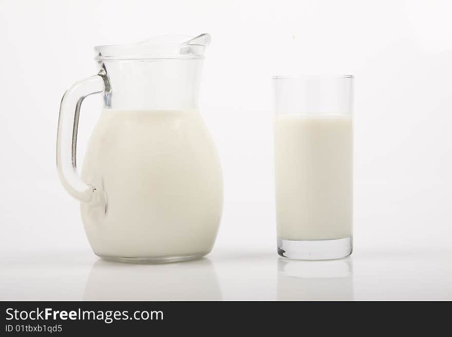 Fresh Milk. studio shot on the white background