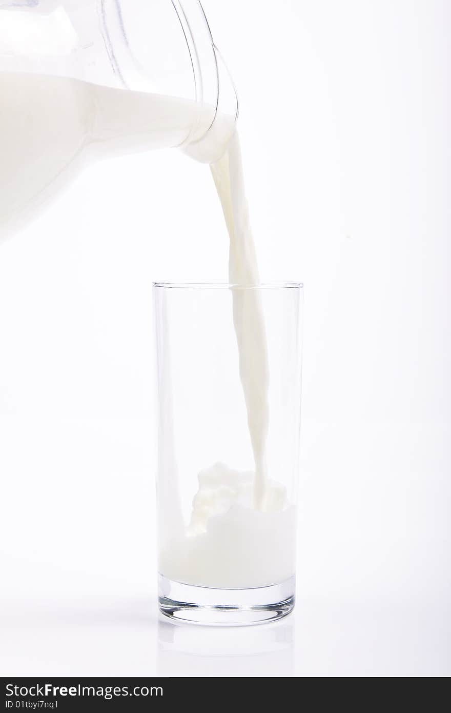 Fresh Milk. studio shot on the white background