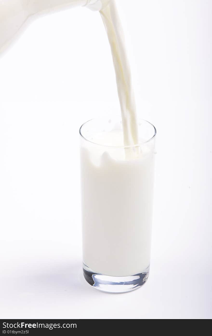 Fresh Milk. studio shot on the white background