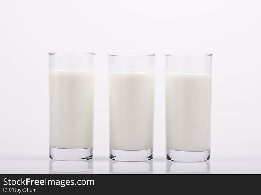 Fresh Milk. studio shot on the white background