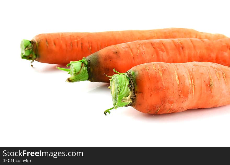 Carrots isolated on a white background