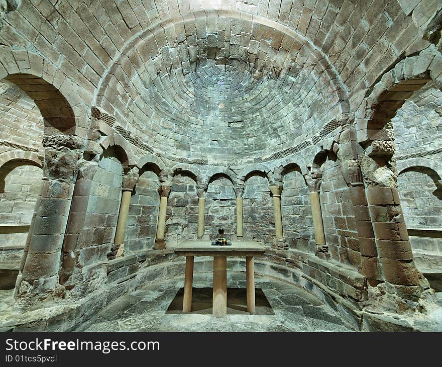 Monastery Cloisters San Juan De La Pena Aragon, Spain. Monastery Cloisters San Juan De La Pena Aragon, Spain