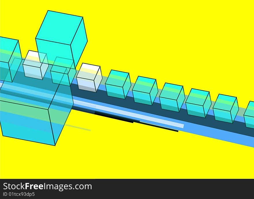 Cubes background vector