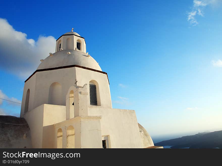 A whitewash church in greece