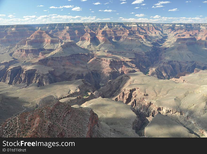 View of Grand Canyon of Colorado from the South Rim. View of Grand Canyon of Colorado from the South Rim