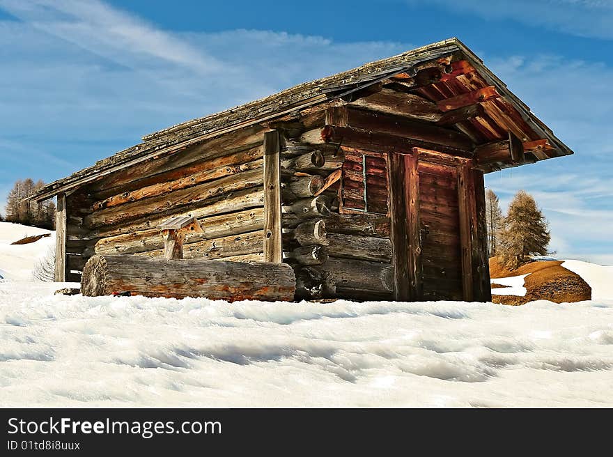 Mountain Shed, Alta Badia, Dolomites, Italy.