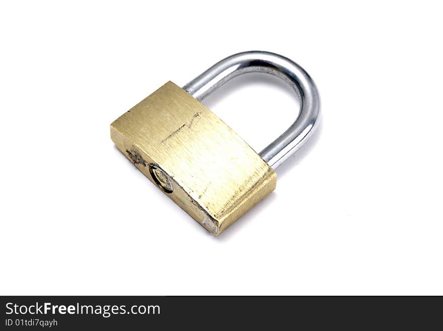 Padlock isolated on white background