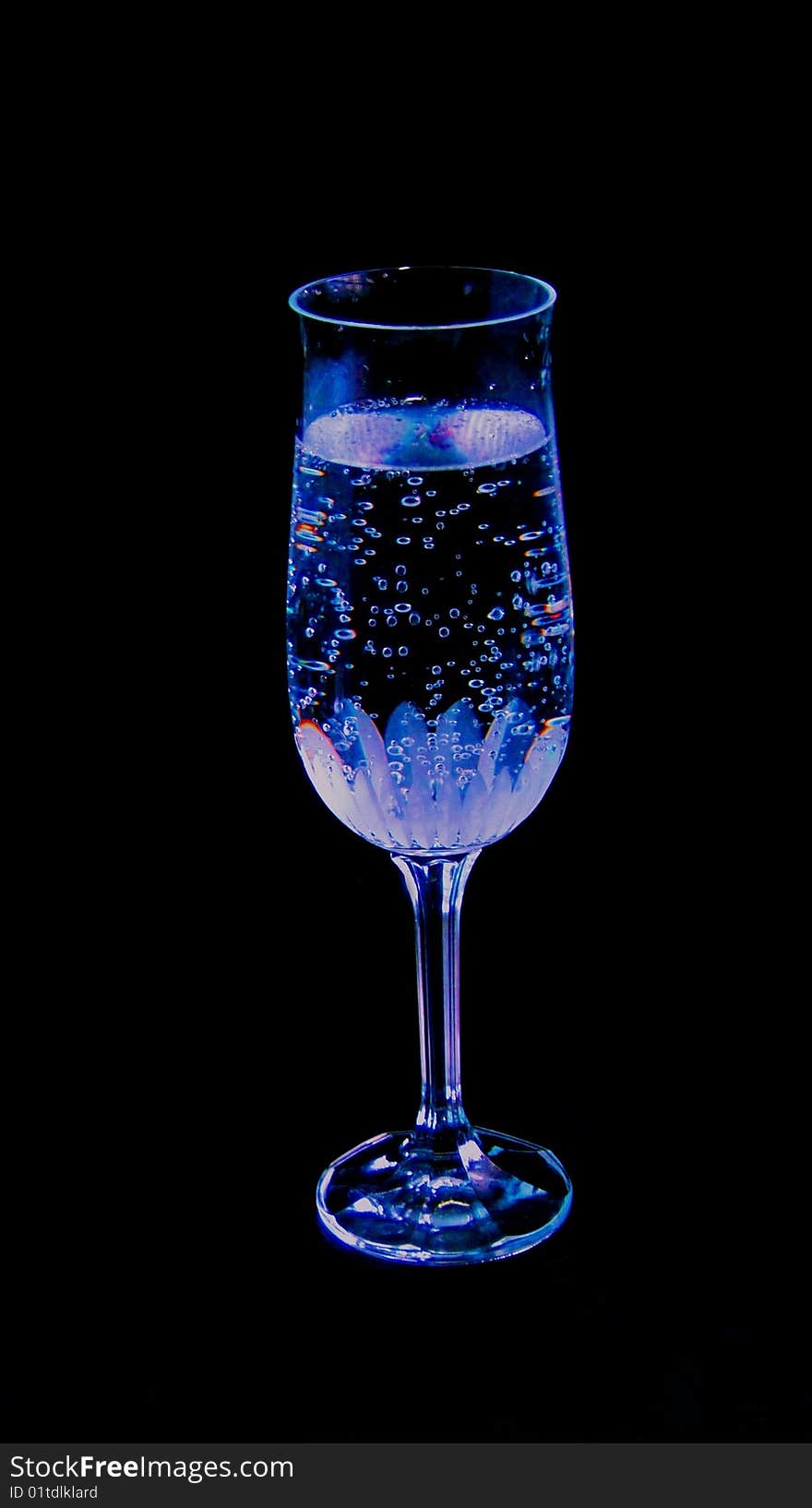 Glasses on a black background