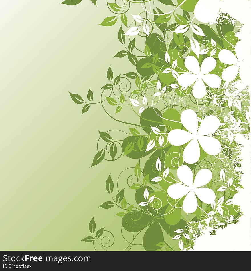 Abstract flowers background with place for your text