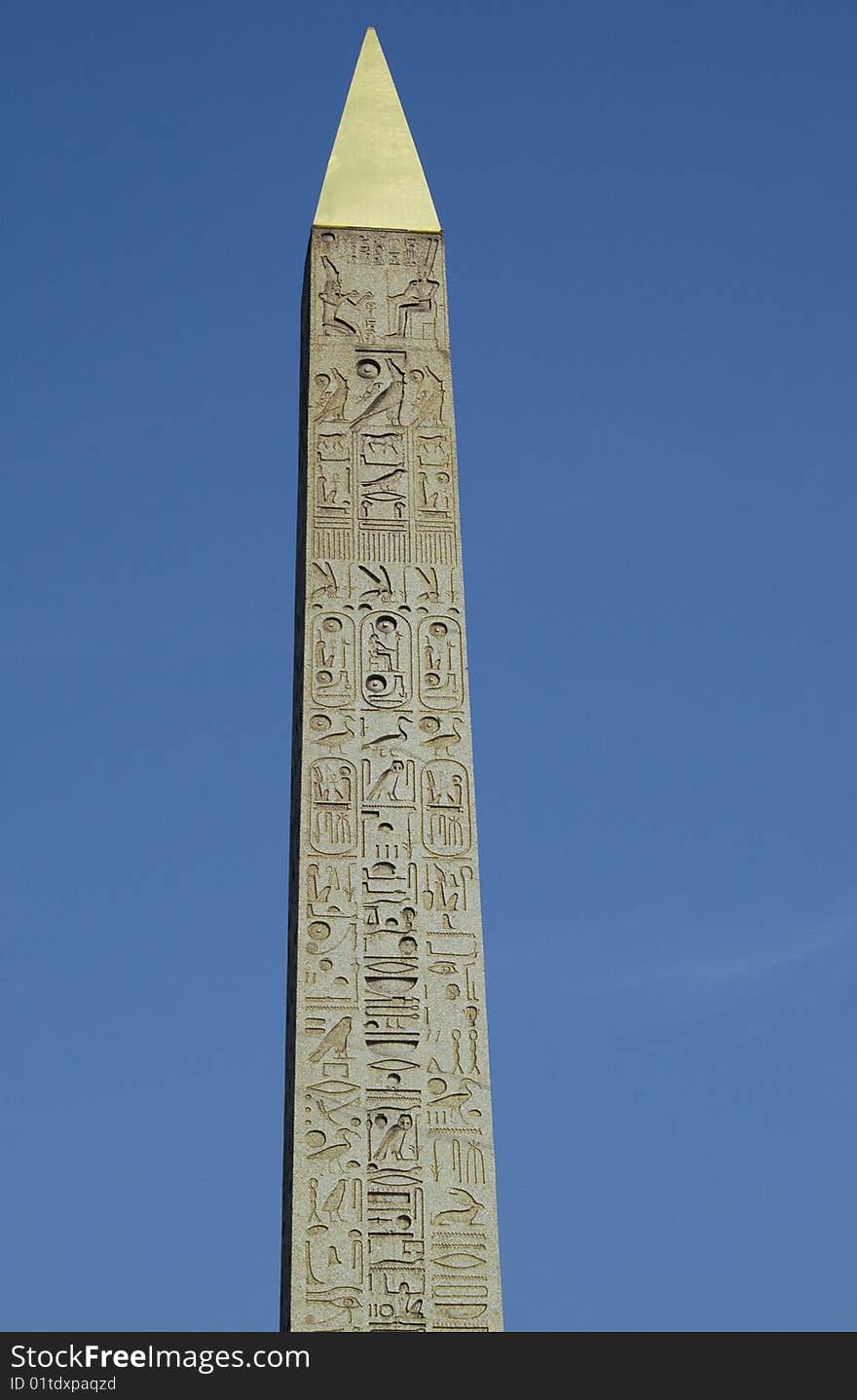 Egyptian Obelisk in Place de la Concorde in Paris. Egyptian Obelisk in Place de la Concorde in Paris