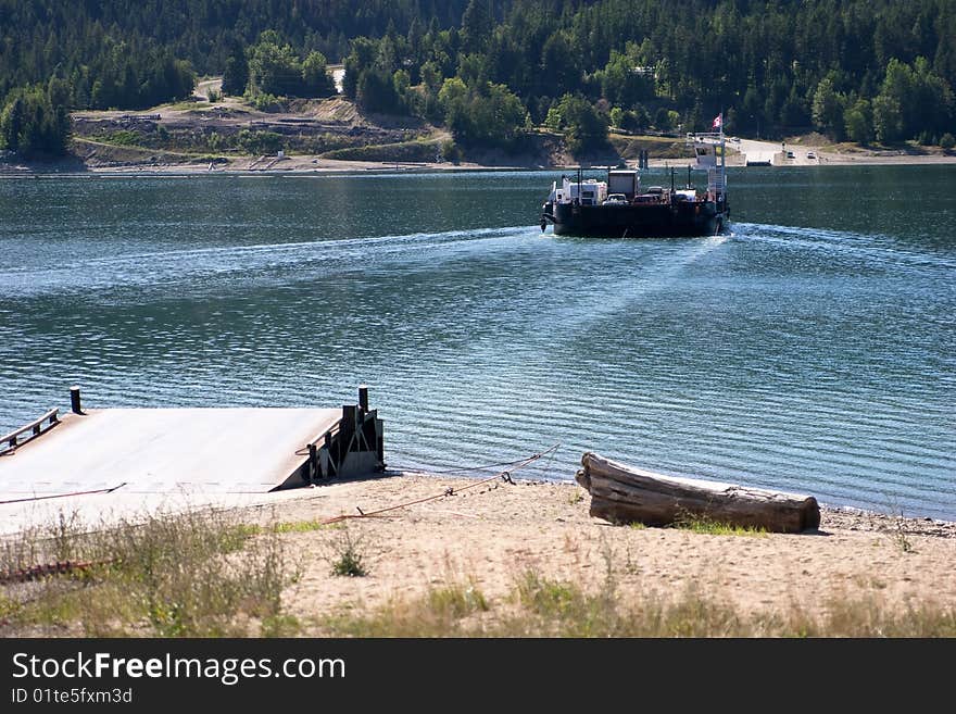 Ferry carrying vehicles