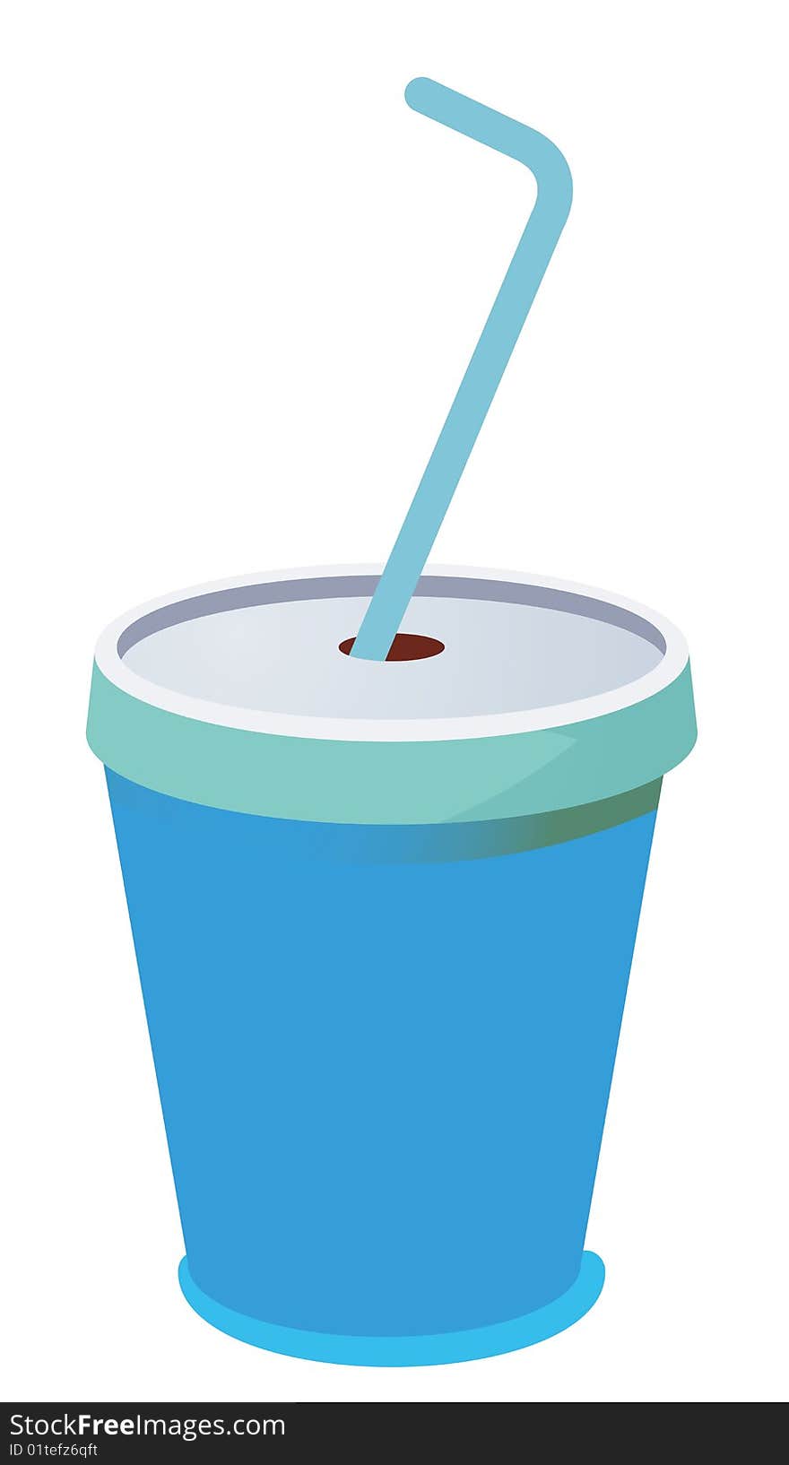 Cup with a straw