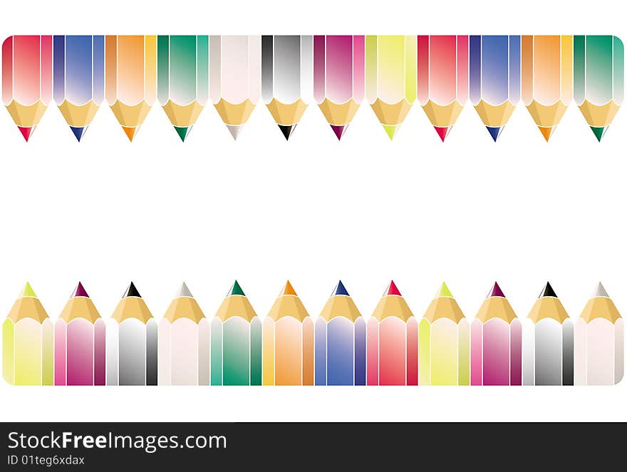 The colour pencil pattern, created by adobe illustrator CS