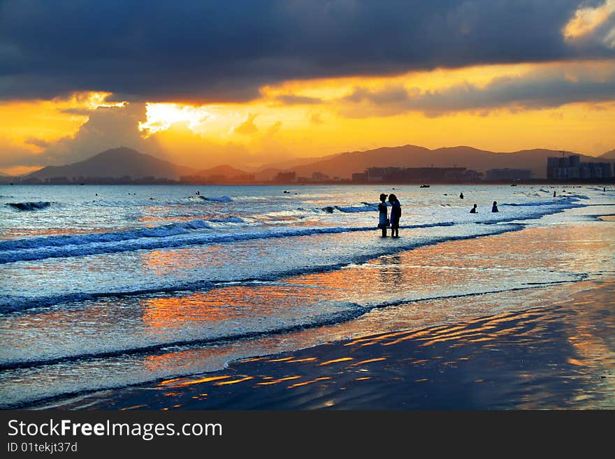 Beautiful landscape at the sunset. Beautiful landscape at the sunset