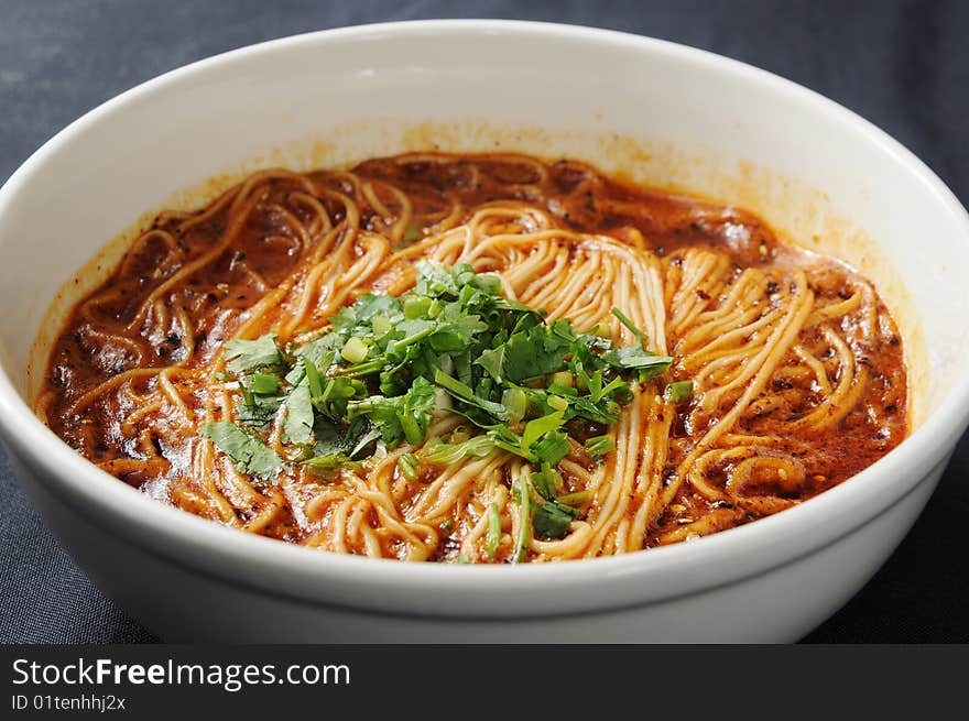 Chinese noodles on the table