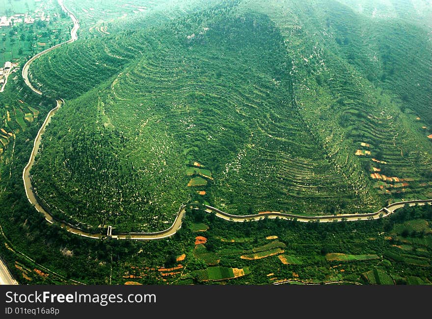 Artificial River In Mountains