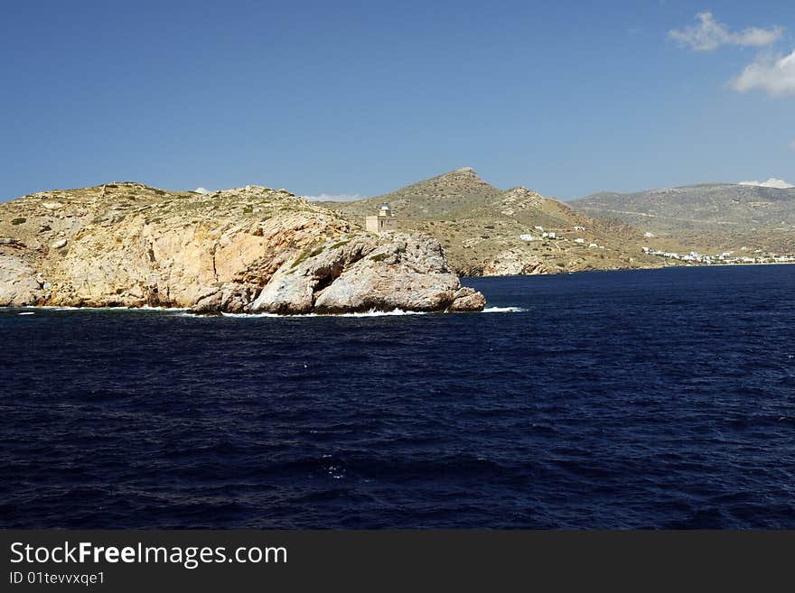 Mediterranean sea and islands in greece. Mediterranean sea and islands in greece