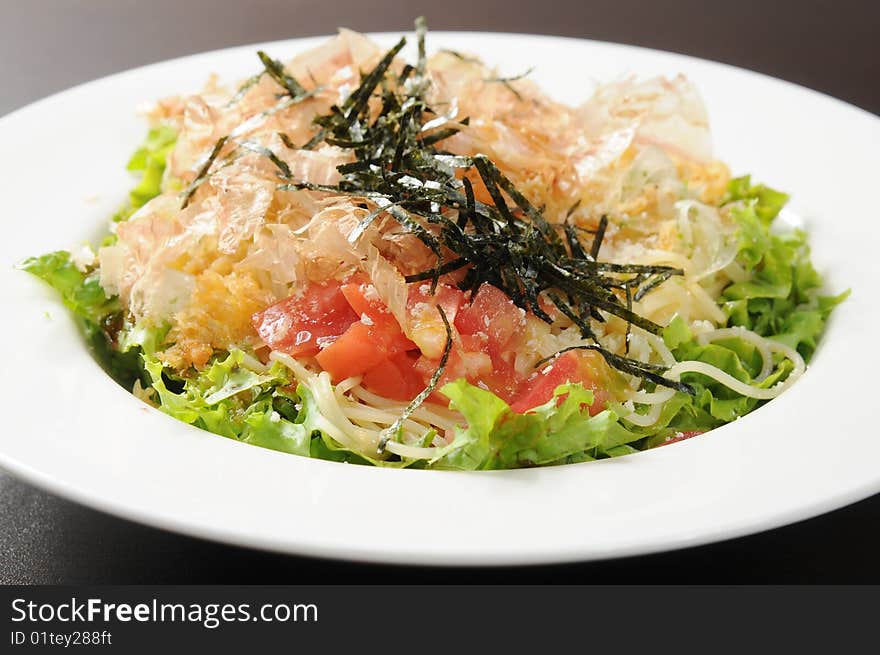 Chinese noodles on the table