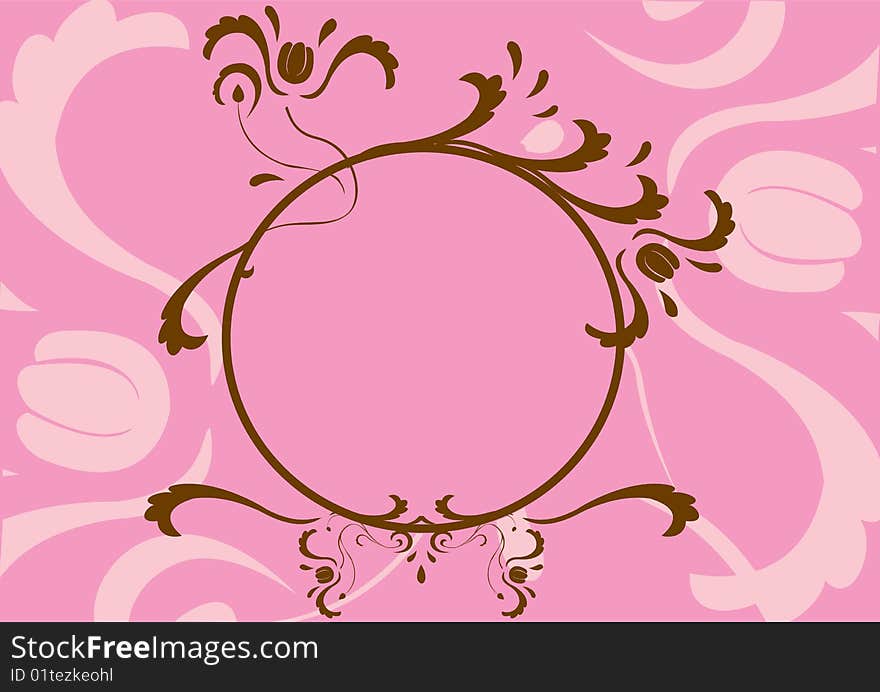 Vector illustraition of funky Abstract floral border. Vector illustraition of funky Abstract floral border