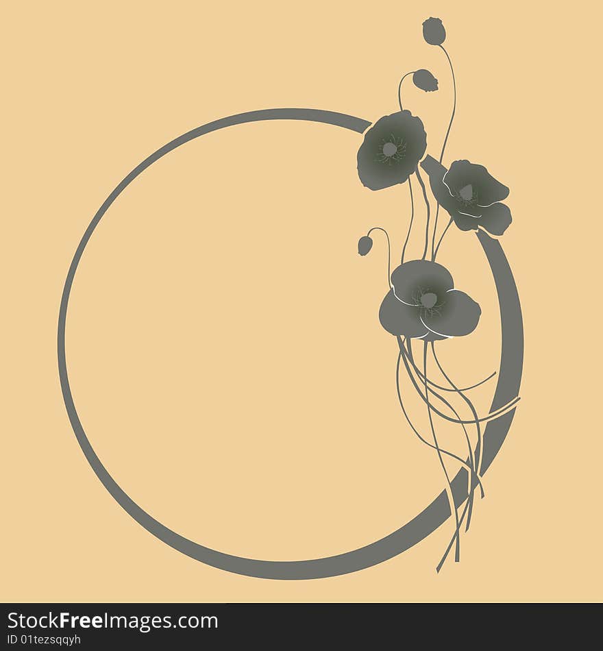 Vector illustraition of funky Abstract floral border. Vector illustraition of funky Abstract floral border