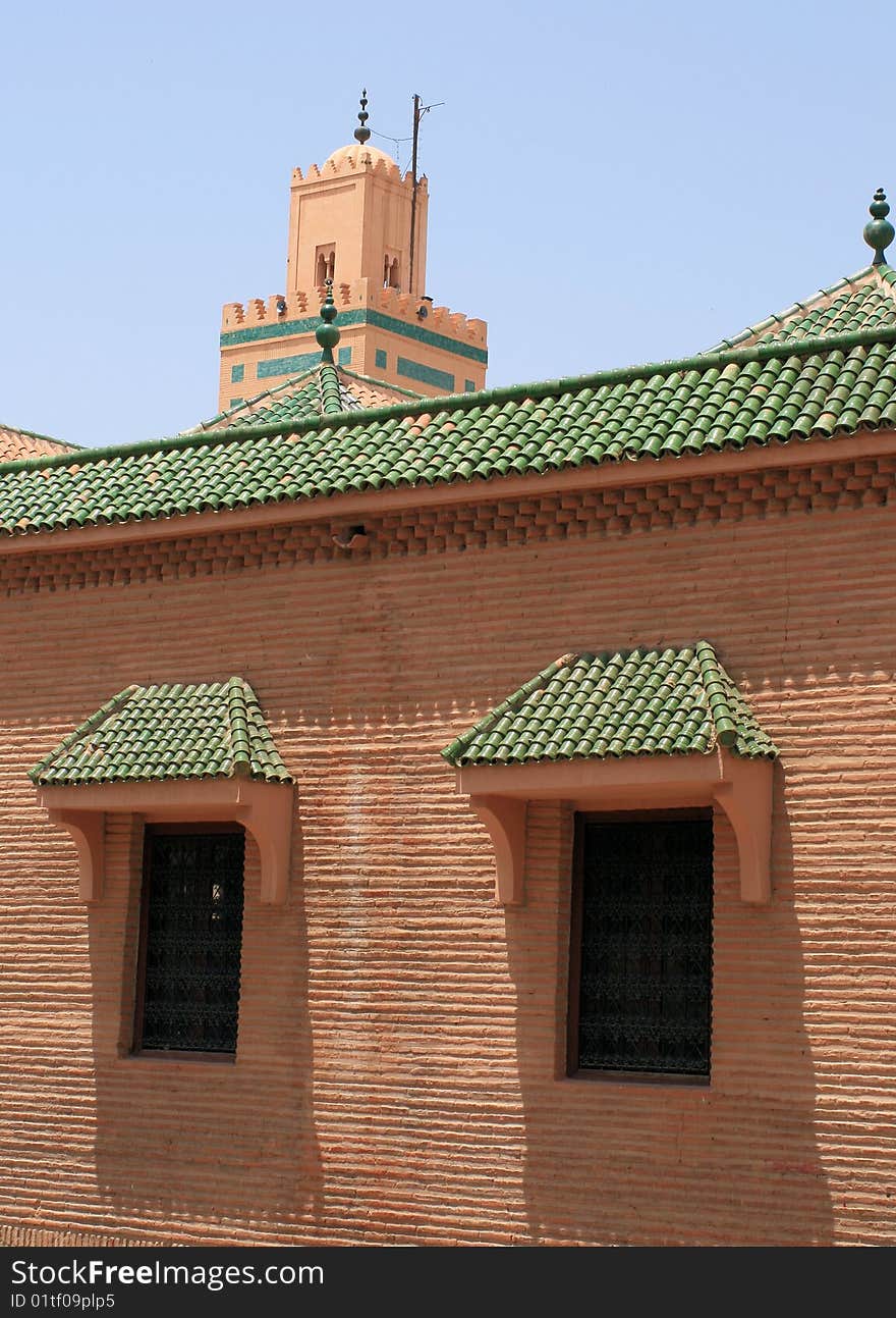 Mosque building in Marrakech, Morocco