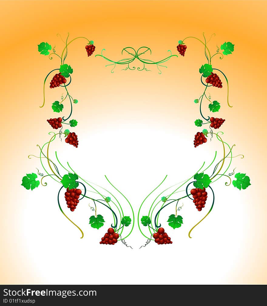 Vector illustraition of elegant floral frame