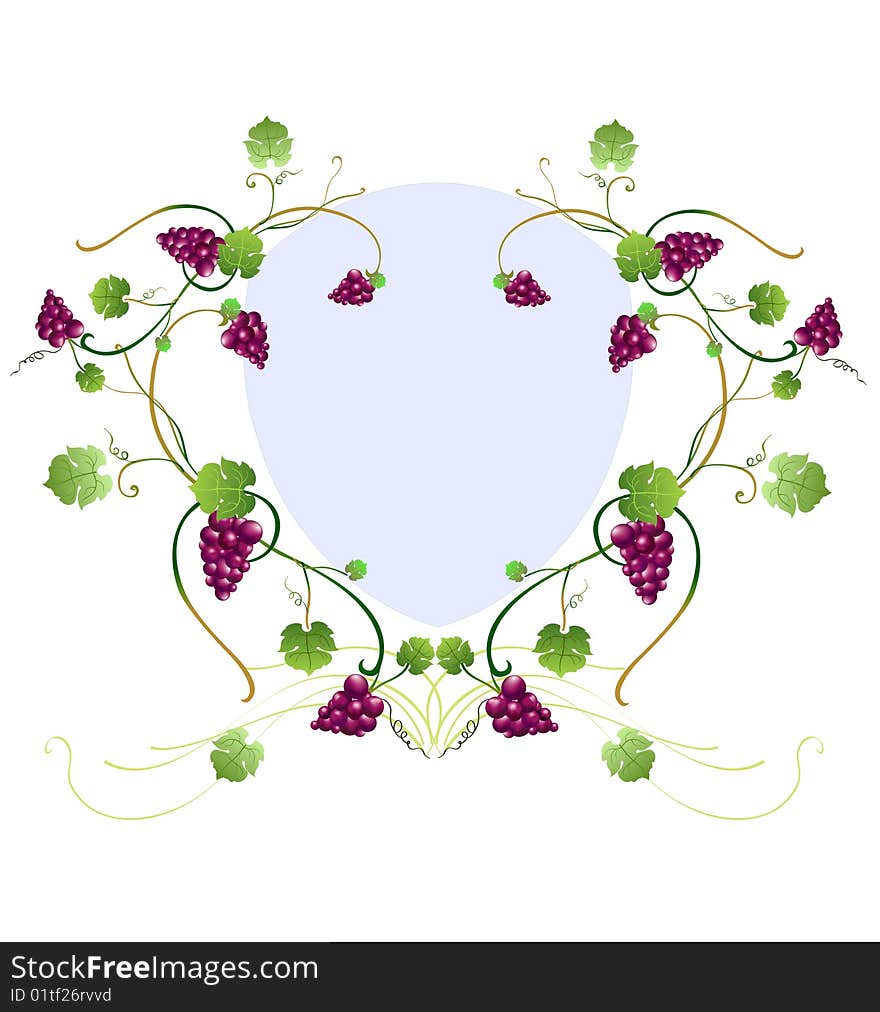 Vector illustraition of elegant floral frame