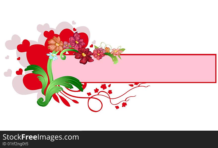 Vector illustraition of elegant floral  border. Vector illustraition of elegant floral  border