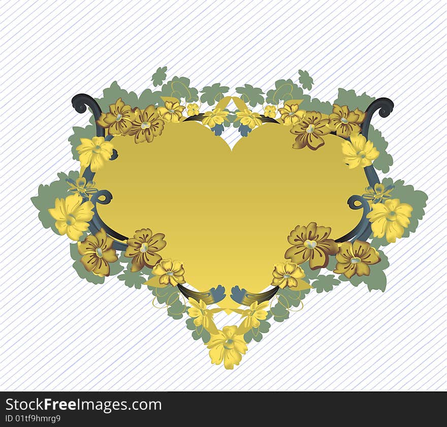 Vector illustraition of elegant floral frame