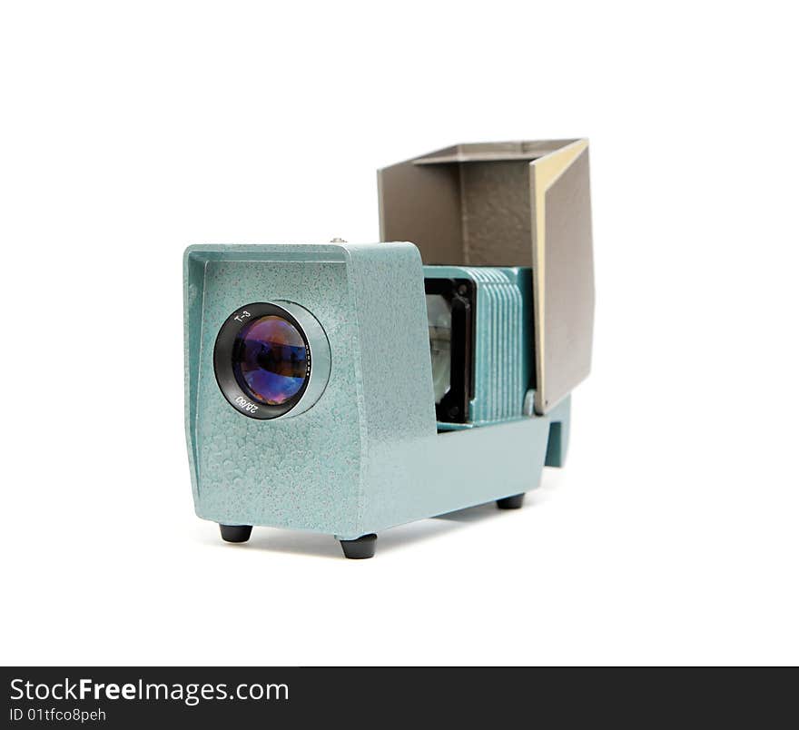 Vintage side projector shallow DOF isolated