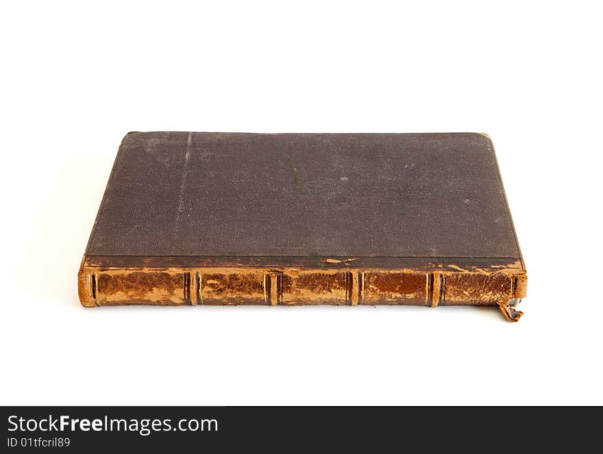 Antique Book Lies Isolated