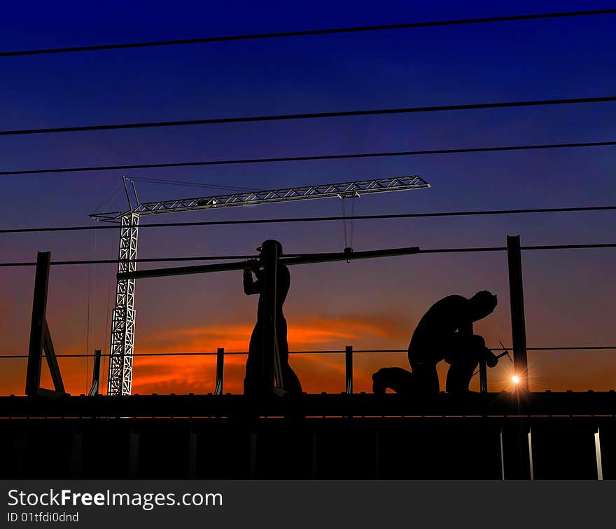 Group Of The Workers