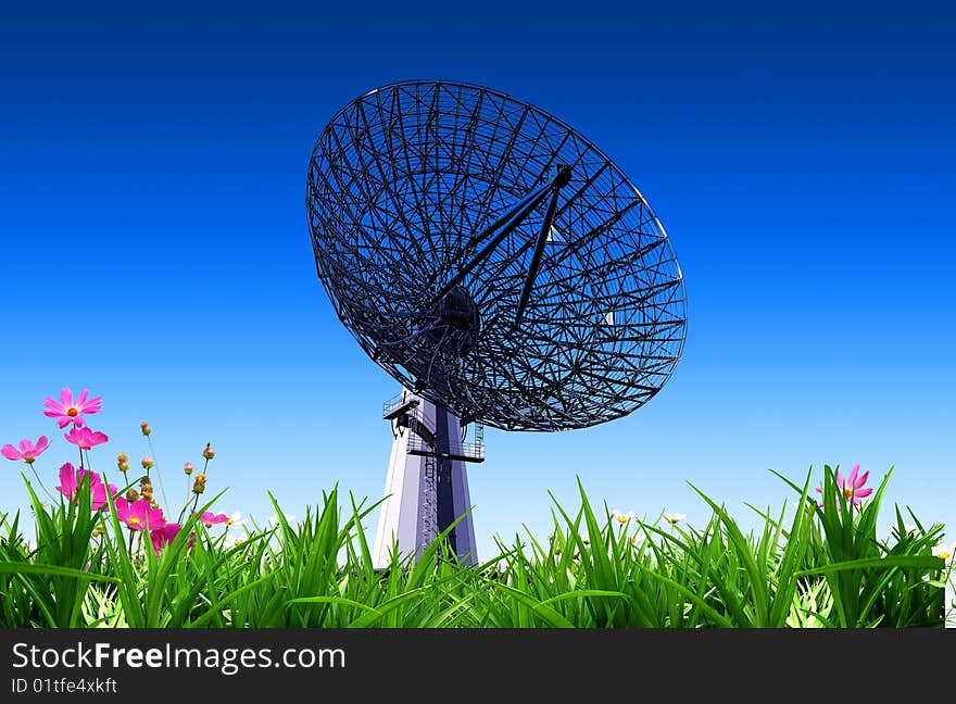 Radar on a background of the sky. Radar on a background of the sky