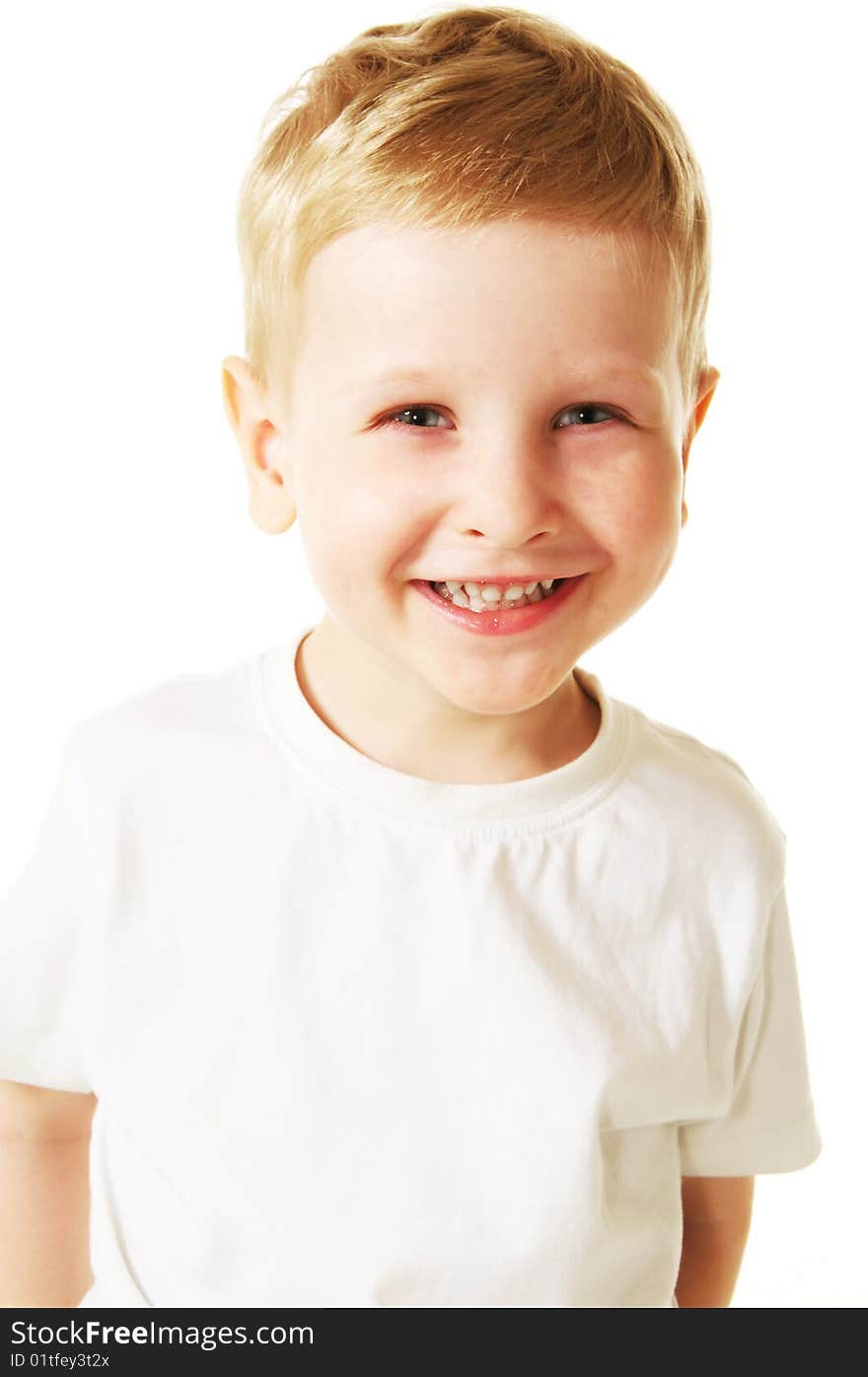 Portrait of laughing little boy